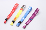 Polyester Label Woven Cloth Wristbands Beautiful Appearance EU Standard Compliant
