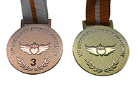 Angehobene Logo-Metallpreis-Medaillen vorzüglich entworfen mit Druckabzugsleine